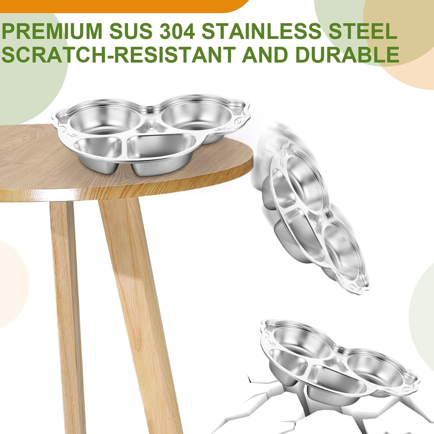 Jinei 10 Pieces Kids Stainless Steel Utensils Set Include 2 Car Shaped Plates, 2 Bowls, 2 Cups, 2 Spoons, and 2 Forks, Stainless Steel Dinnerware Set for Toddler Utensils Silverware
