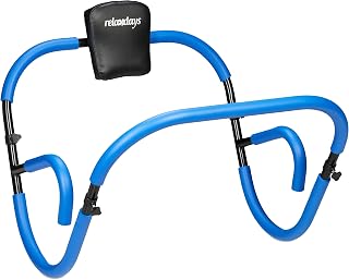 Relaxdays Bauchtrainer AB Roller, Bauchmuskeltrainer, faltbar, HxBxT: 66 x 70 x 70 cm, Sixpack Fitness Trainer