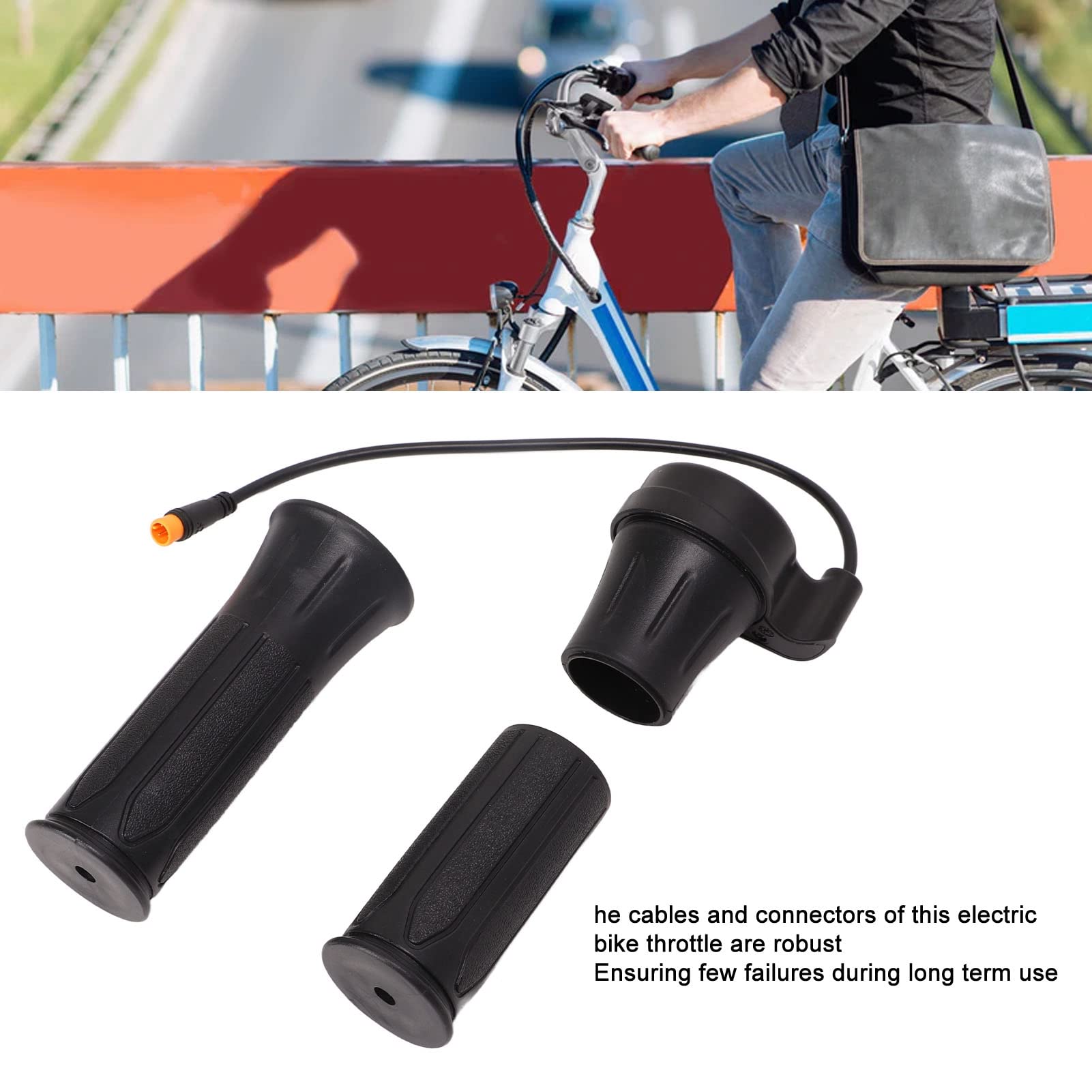 Poignée D'Accélérateur Pour Vélo/Scooter Électrique - Voltmètre Intégré - Compatible 12V à 99V - Kit Électrique