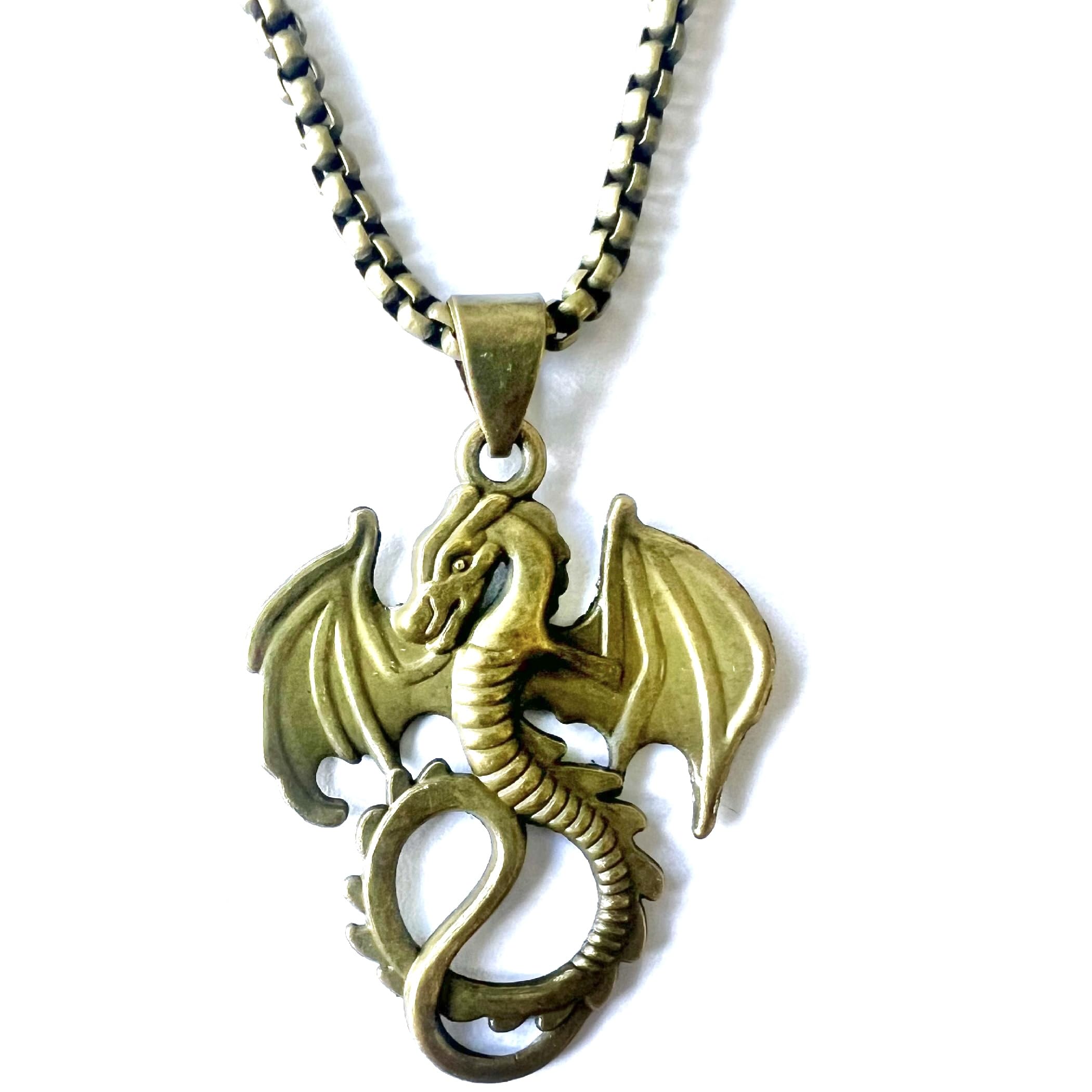 Mal Descendant Costume Necklace 24 Inches Long Bronze Necklace Descendants Accessories Maleficent Dragon Jewelry Maleficent the Chain Necklace