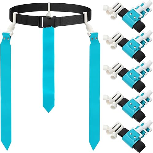 Miniatura 26 de Junkin 6/10 jugadores bandera fútbol conjuntos ajustables cinturones de fútbol y banderas para jóvenes, adolescentes, niños, adultos, jugadores