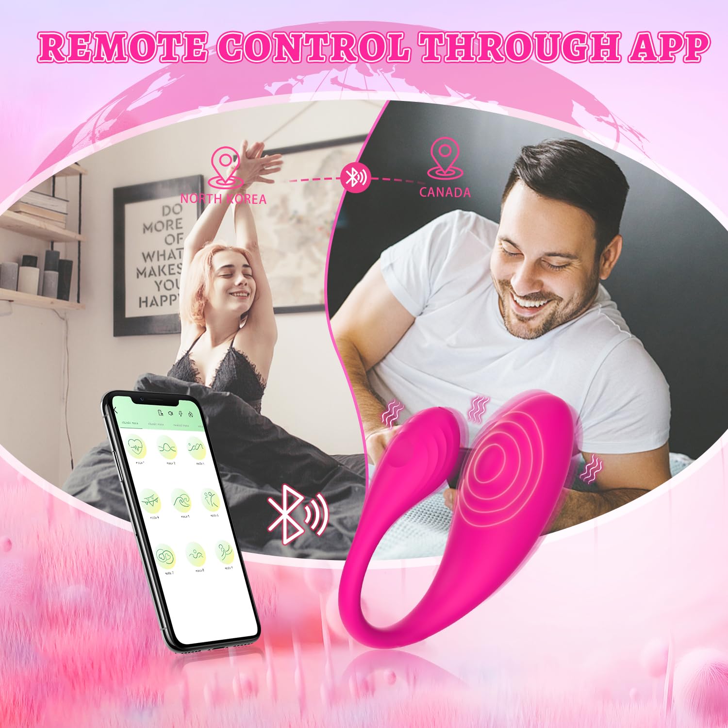 Beckenbodentrainer für Frauen mit Fernbedienung, intelligenter Beckenboden-Muskeltrainer, Silikon Übung Bälle für die Blasenkontrolle und Beckenbodenübungen (Rosa)