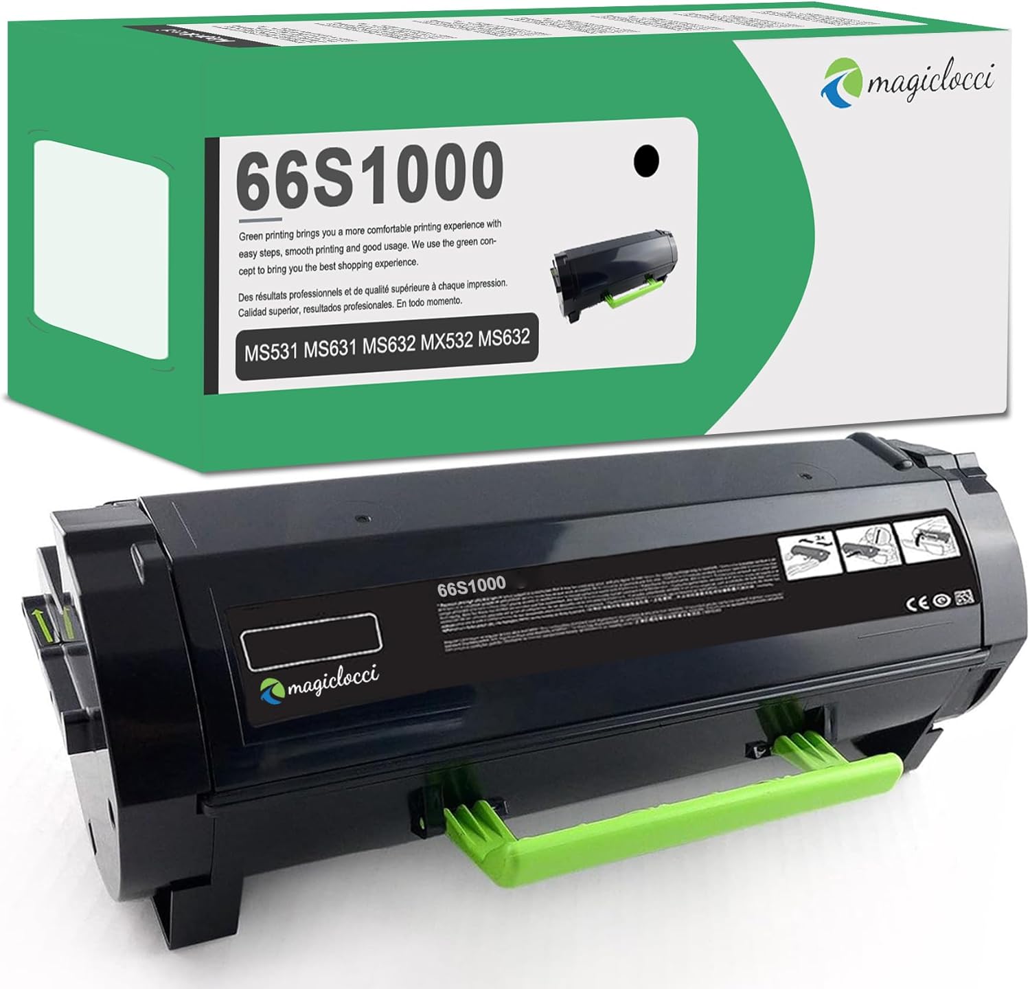 66S1000 Black Toner Cartridge High Yield (1-Pack) - Compatible Replacement for Lexmark 66S1000 Toner Cartridge Work for MS531 MS631 MS632 MX532 MX632 Printer