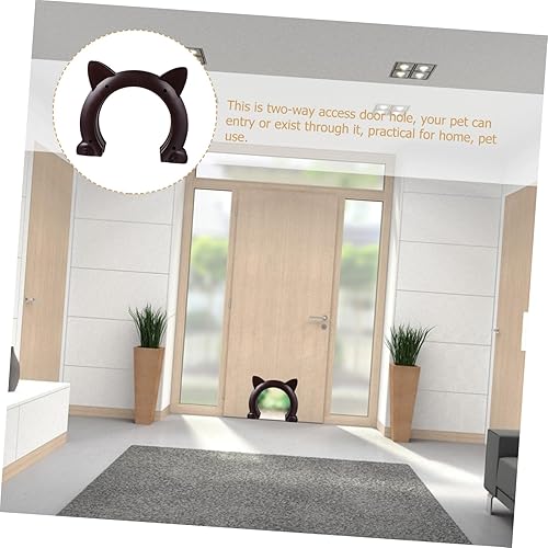 Miniatura 6 de Túnel de puerta de pasillo para mascotas para gatos y mascotas, puerta interior de plástico para gatos con superficie lisa resistente a la