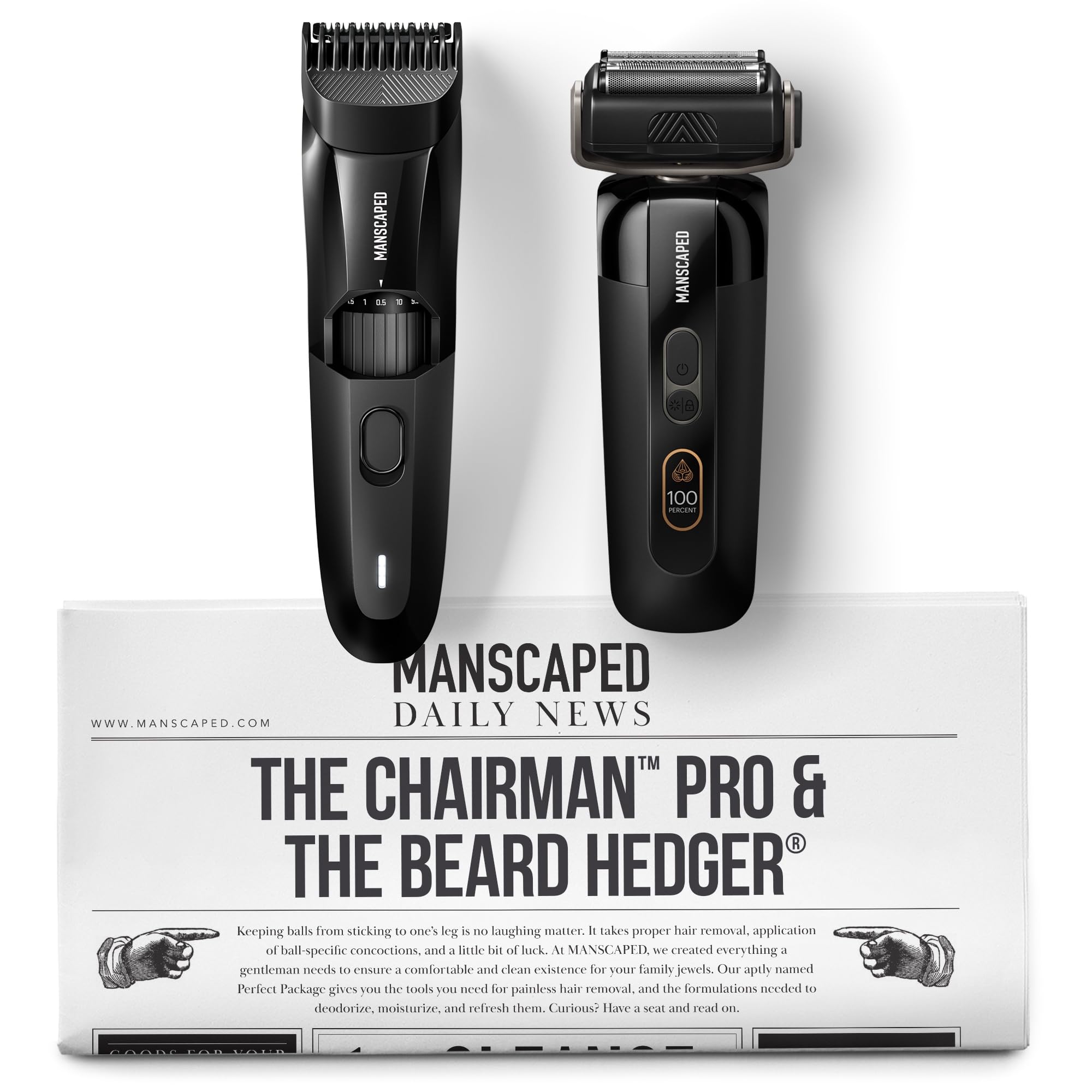 MANSCAPED® The Chairman™ PRO Face Shaver & The Beard Hedger®