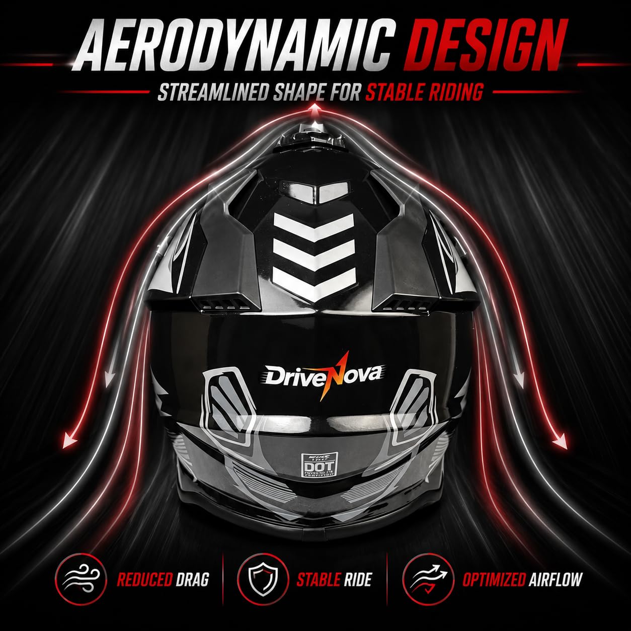 Casco Motocross Adulto, Casco Moto per Cross, Enduro, Quad e Fuoristrada