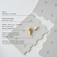 Vista 3 de 3 Sprouts Tapete de juego de espuma para bebé, azulejos de espuma suave para niños con alfombrillas de rompecabezas entrelazadas para sala