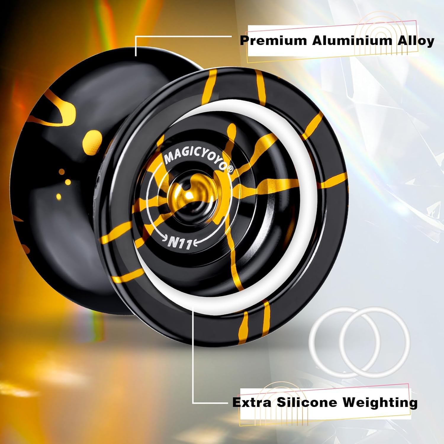 YOSTAR Yoyos Pack, Kunststoff Responsive JoJo K2 Kristall Lila