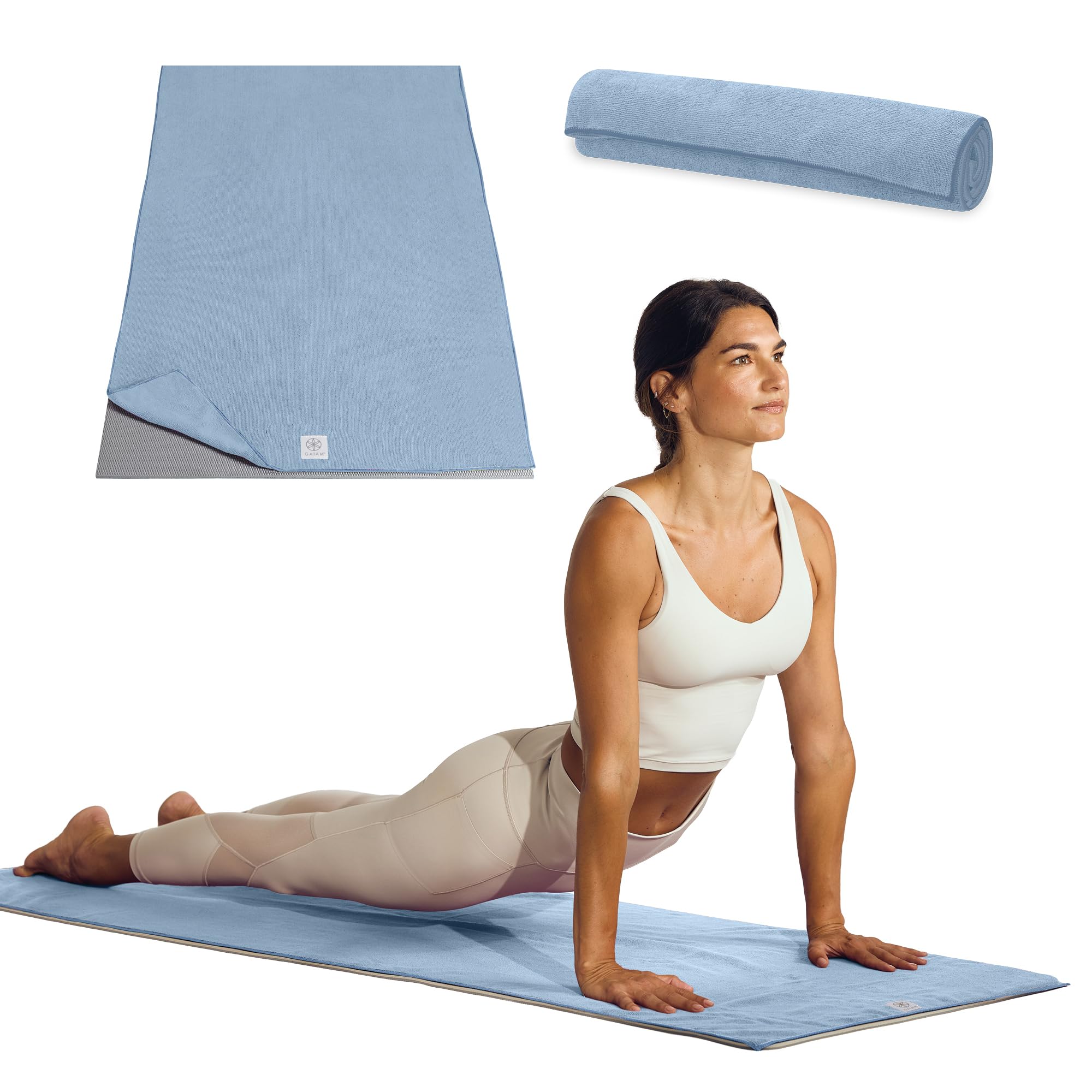 Amazon.com: Gaiam Yoga Mat Towel, Non-Slip Microfiber (Skyway