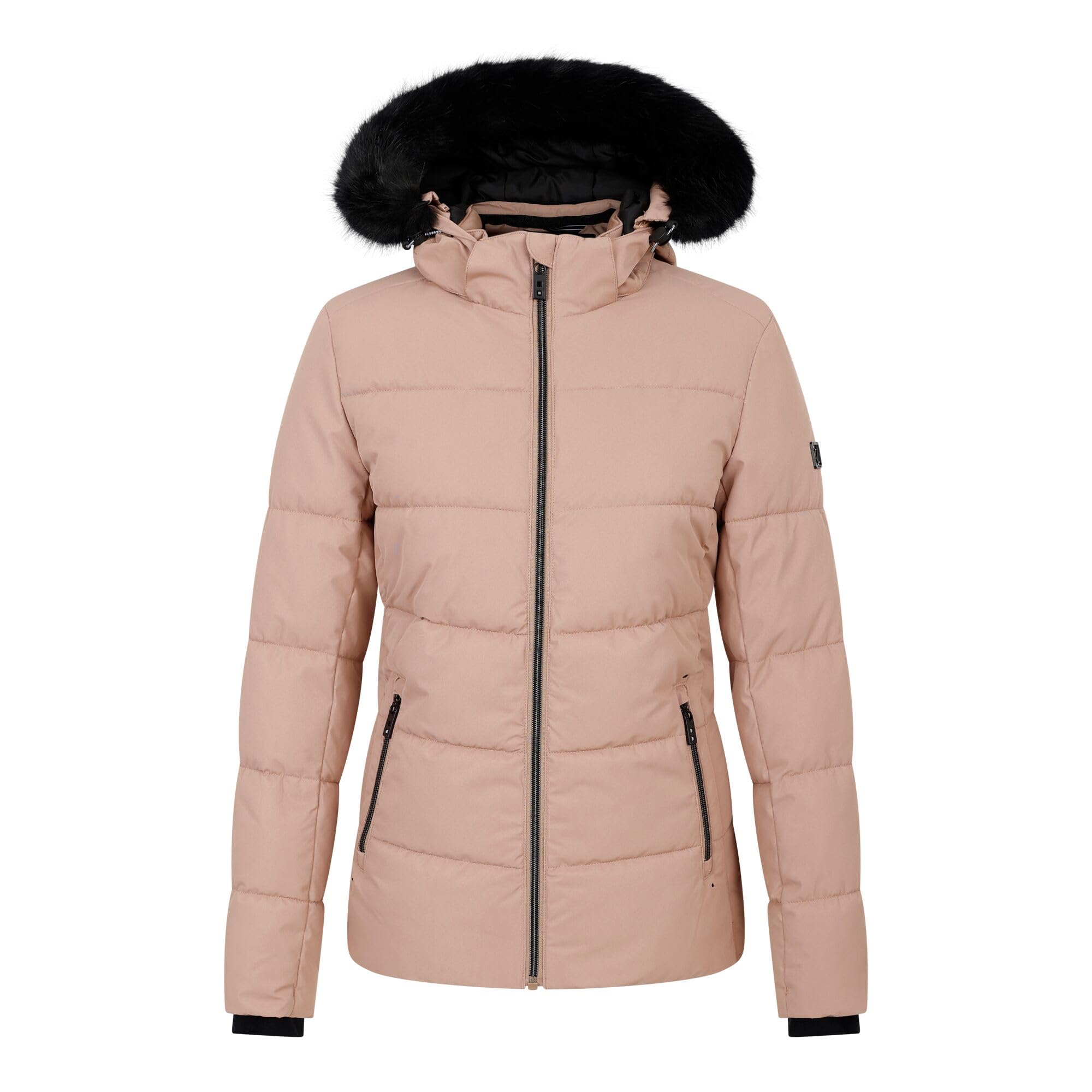 Dare 2b Women's Glamourize V Padded Waterproof Ski Jacket in Beige | Size: 8
