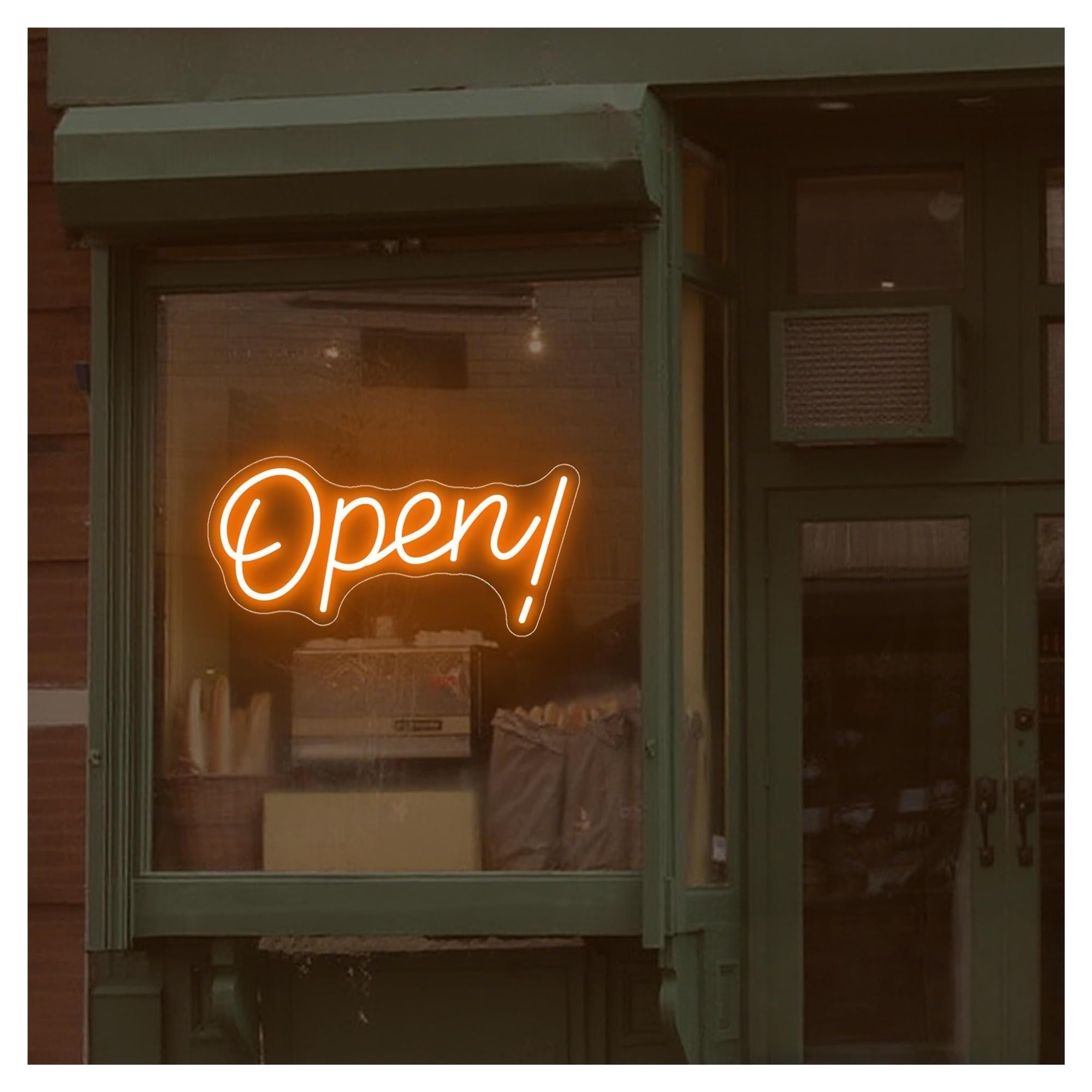 RONGCH Hanging Art Neon Signs Open! Neon Sign, Suitable for Shop Welcome Decor with Brightness Adjustable 15cmx30cm(D)