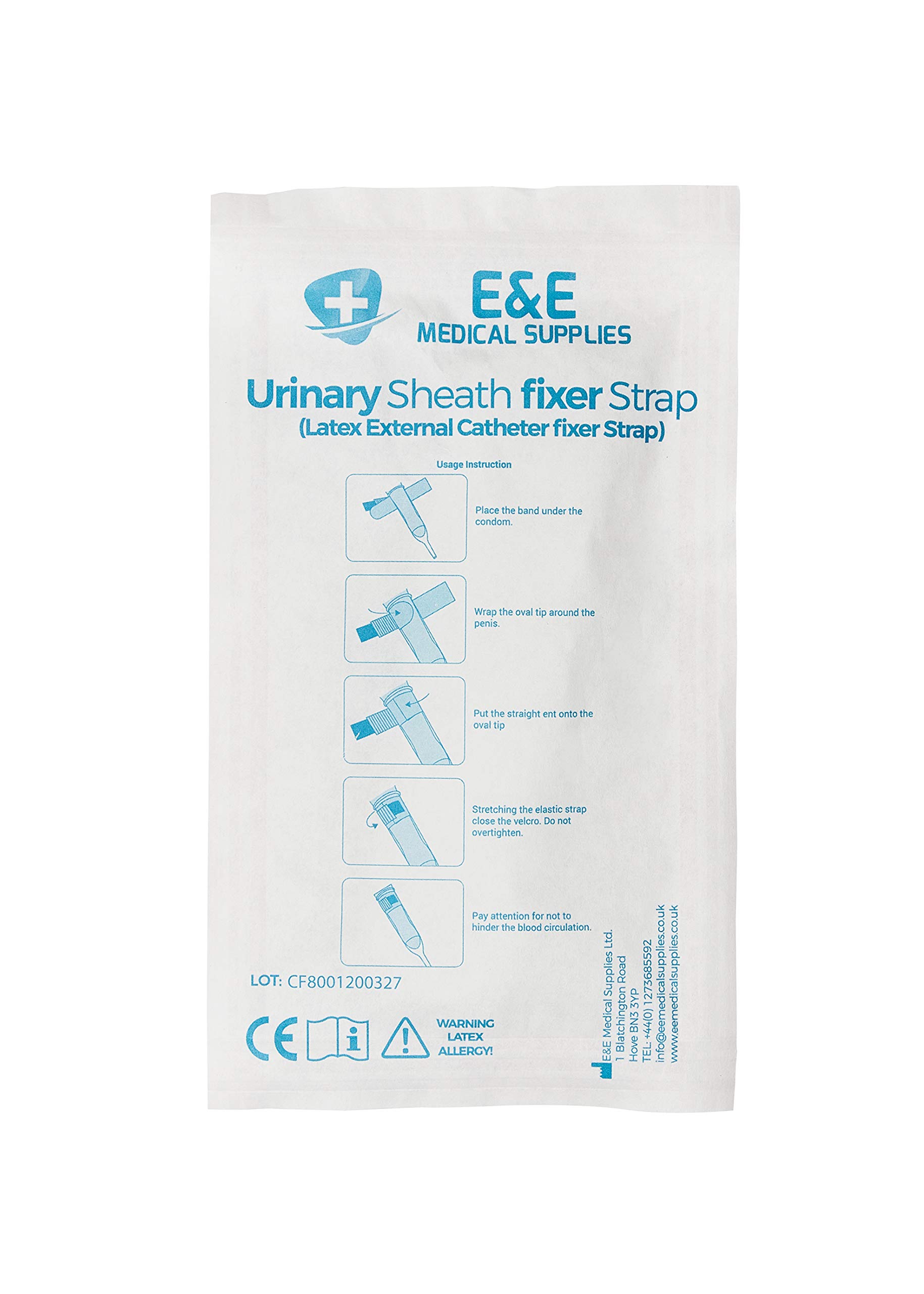 E&E 5X Male External Catheter with Extra Fixer Condom Catheter