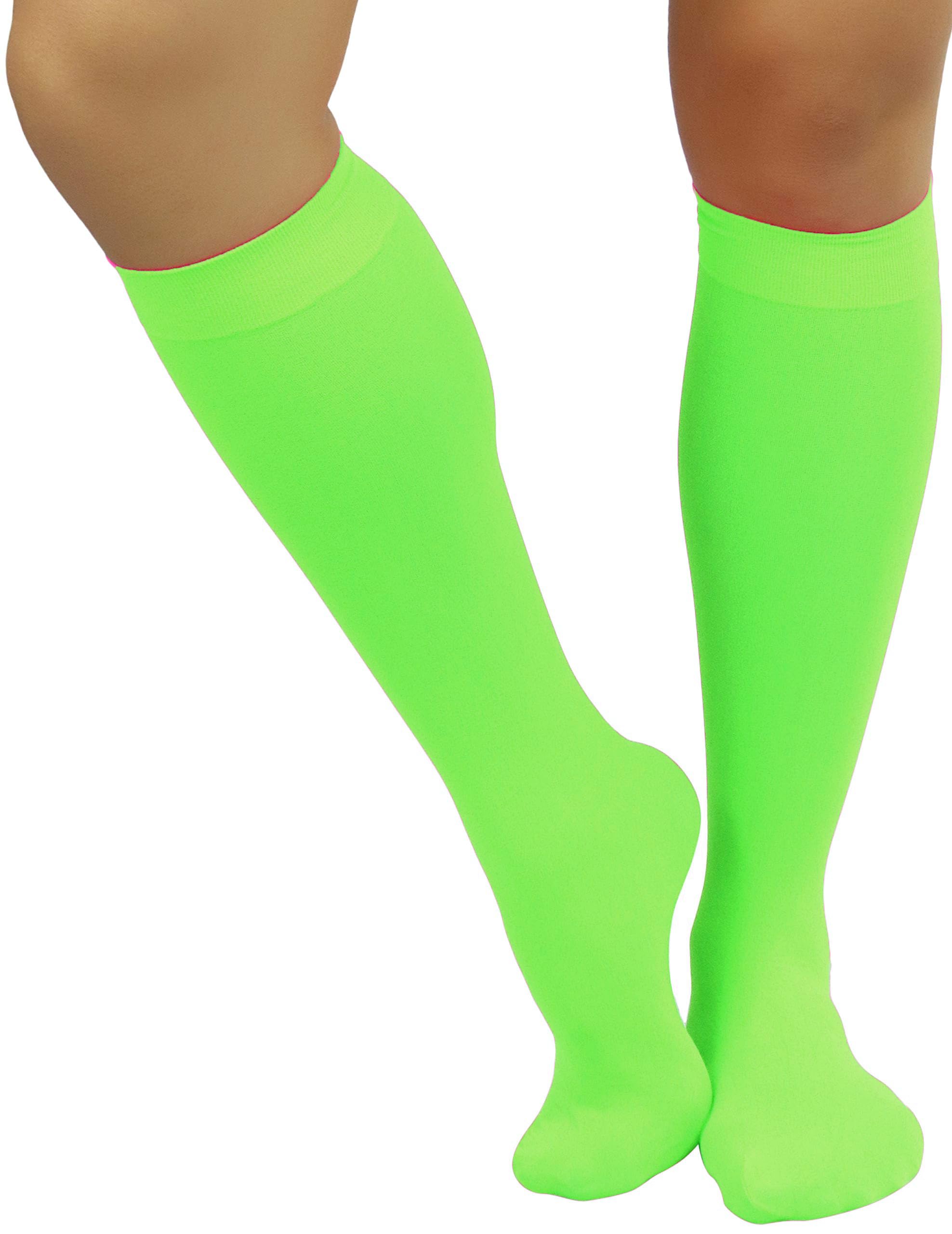 ToBeInStyle Women’s Opaque Knee High Nylon Fashion Socks Solid &amp; w/Front Satin Bow