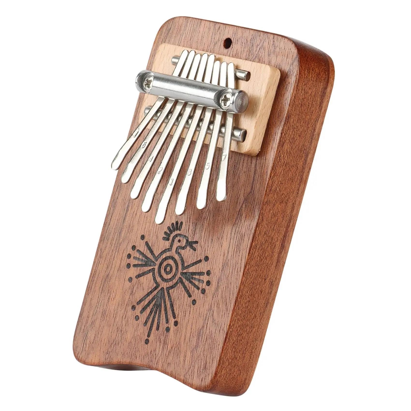 Dorosła Kalimba Kalimba 8 Klawiszowy Wykwintny Fortepian Kciukowy Akcesorium Do Instrumentu Muzycznego