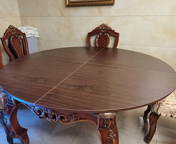 Foldable Folding Table Top Foldable round table top extender 94'' 87 76 75 71 in 67 63 59 55 51 47 inch, Portable 4-Fold Dining Table Top only No Legs for 6-20 people(150 cm/59 inch)