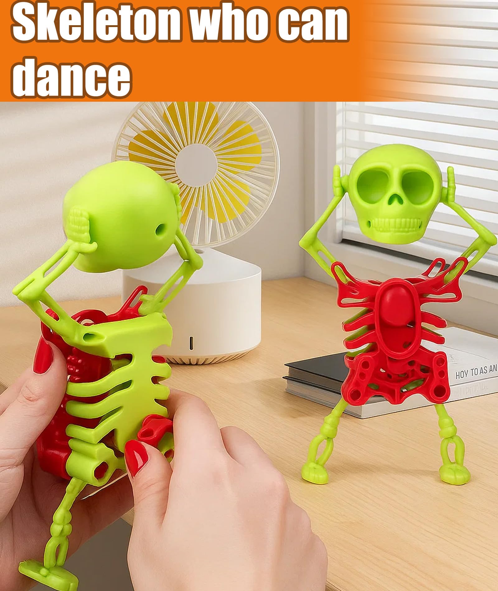 Dancing Skeleton Toy, Fun and Interactive Skeleton Toy for Kids, Perfect for Pranks and Gifts, 20 cm Long, 9.8 cm Wide - Image 4 thumbnail