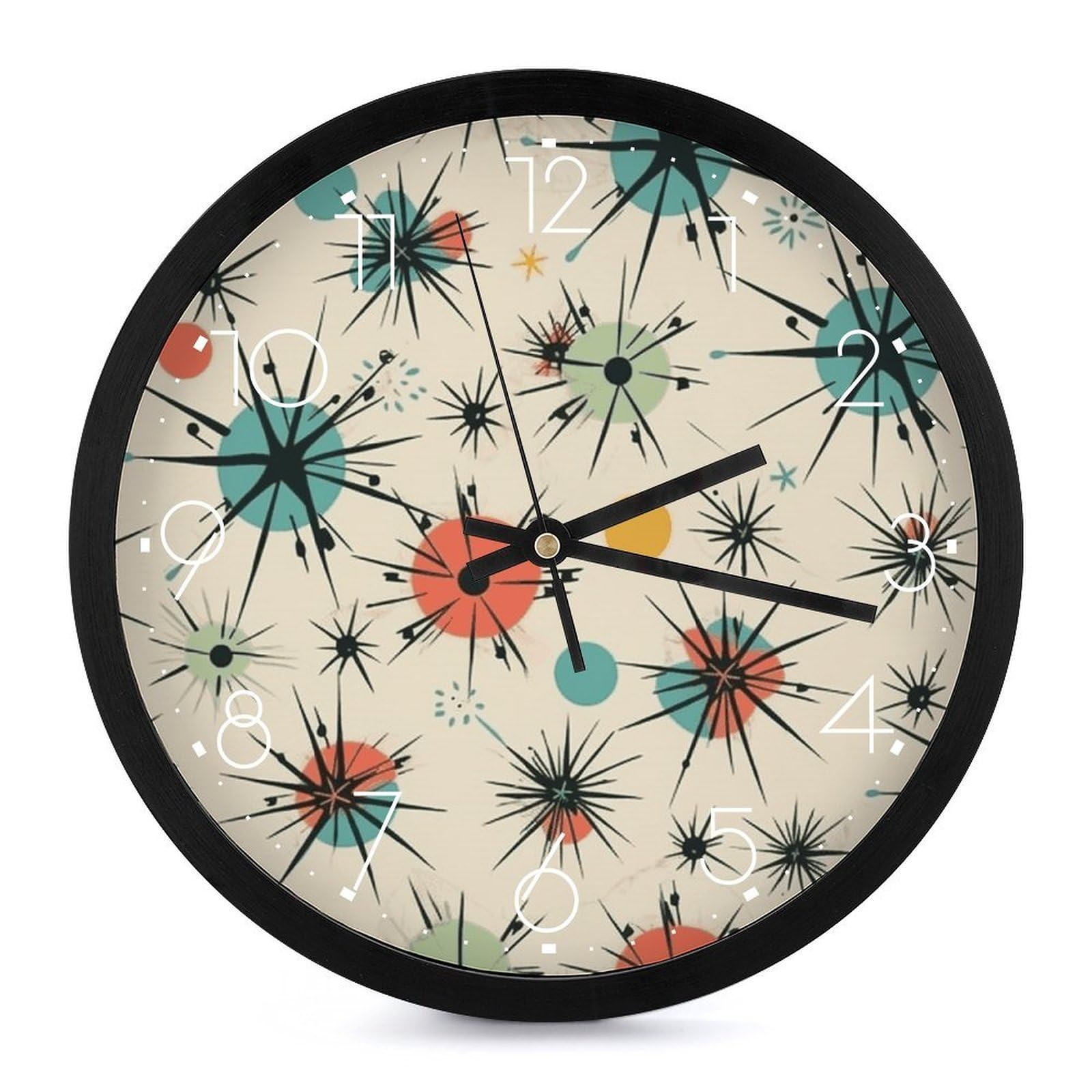 Horloge murale décorative ronde pour le salon et la salle de bain