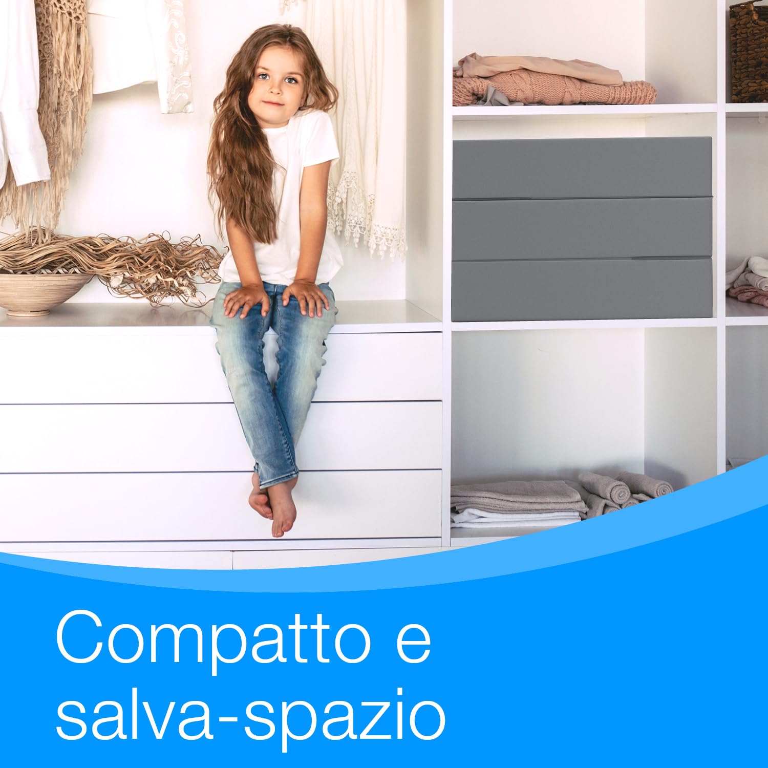 ELONEO materassino pieghevole per ospiti, materasso pieghevole a 3 parti, spugna extra spessa (15cm), lavabile, cubo a disco intervertebrale, adulti (grigio, 75 x 195 x 15 cm)