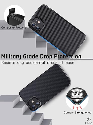 Miniatura 6 de ONES Funda ultrafina para iPhone 11  Textura de fibra de carbono Prevención de huellas dactilares Protección de cámara y pantalla Absorción de