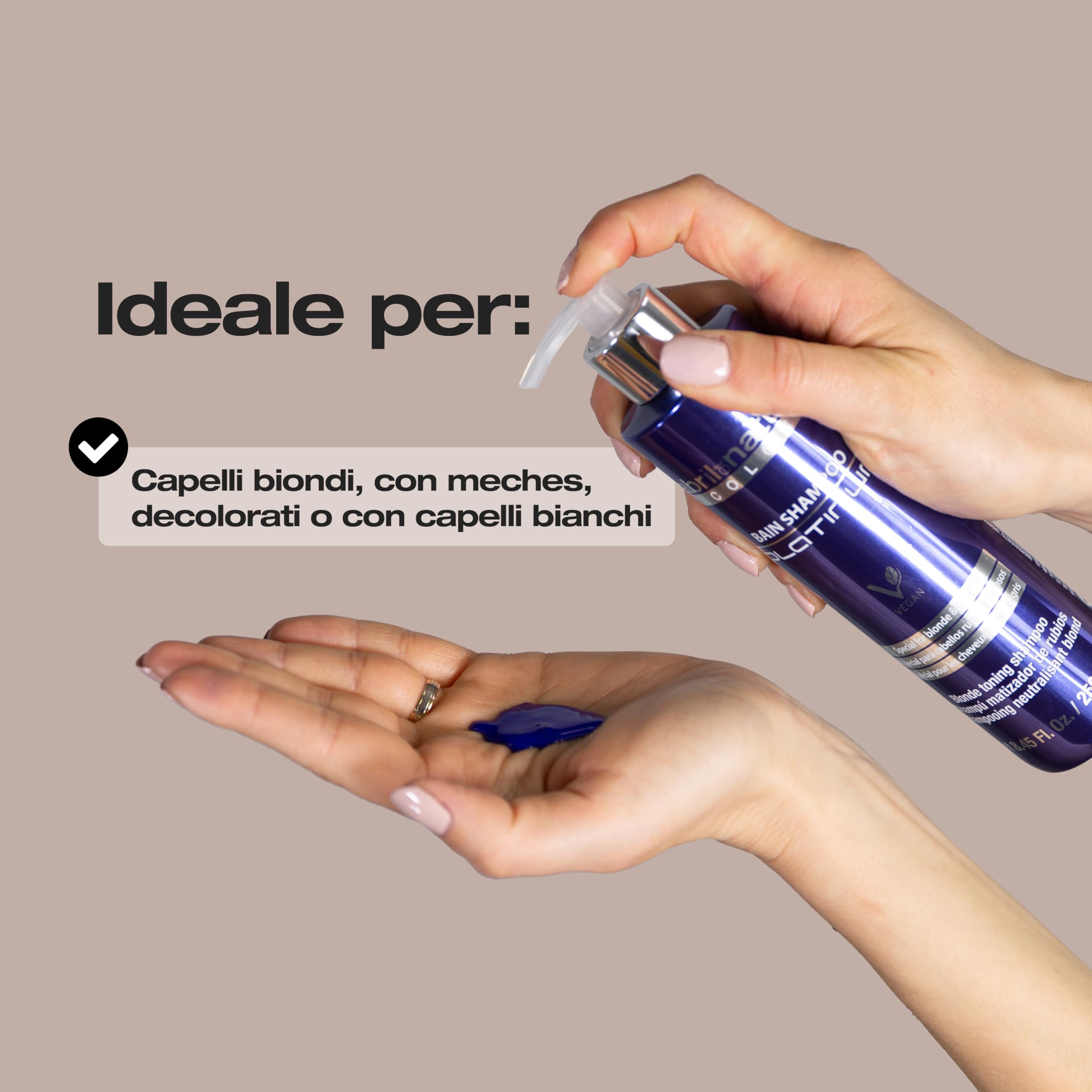 abril et nature - Platinum Shampoo Professionale - Per Capelli Biondi, Decolorati, con Meches e/o con Canizie - Neutralizzante Viola - Addio Toni Gialli - Aspetto Platino - 1000 ml
