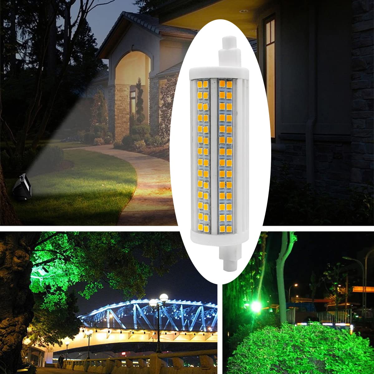 Żarówka LED TPMAFF R7s Odpowiednik 118mm 200W, 20W Podwójna podstawa J118 Reflektory R7S Żarówka 2500LM Ściemniana 3000K 4000K 6000K Żarówki LED wpuszczane o kącie świecenia 270 stopni (4-Pack)