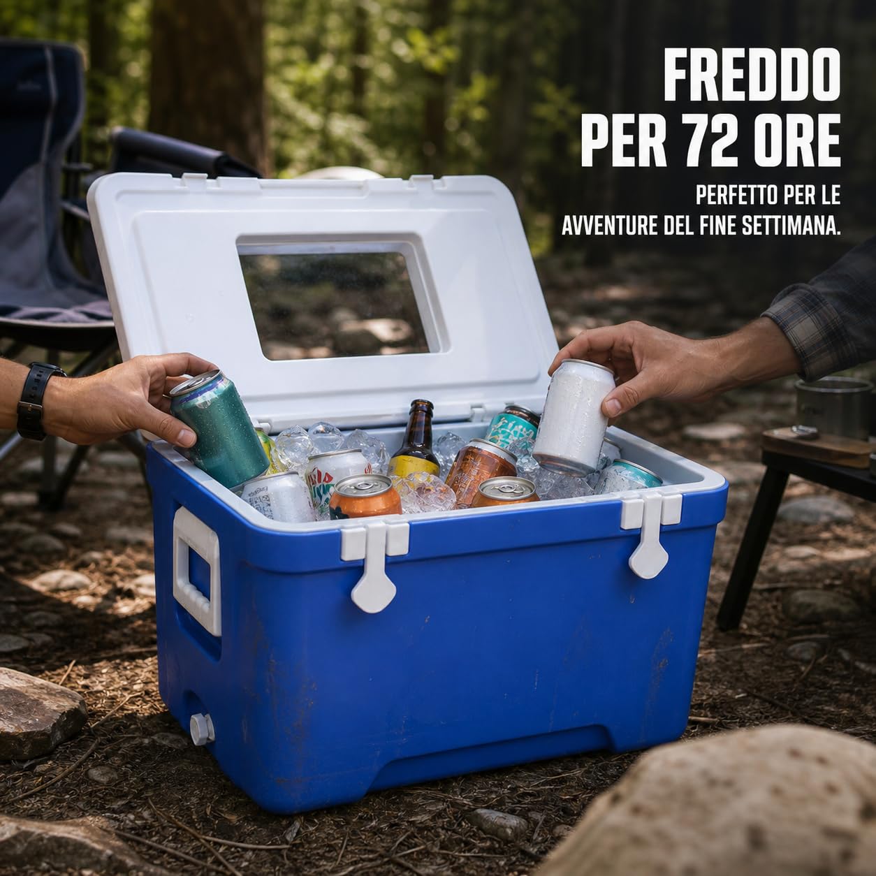 Glacière Portable Chaud Froid PE, Doublure hygiénique, Conteneur réfrigérant, pour Les Repas extérieurs, pour Les Professionnels, Style to 2, 50L