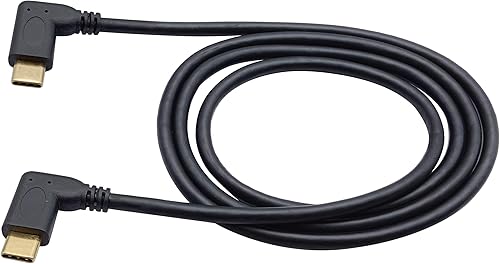 AAOTOKK Cable de extensión tipo C 3.1 de 90 grados USB 3.1 tipo C macho a macho Gen 2 (10Gbps) Cable de extensión de conector compatible con carga,