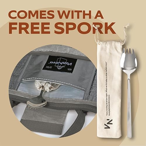 Miniatura 123 de VonNova Lonchera aislada para mujer con aislamiento térmico de alta calidad de 0.157 in, bonita bolsa de almuerzo grande de 7 litros para oficina