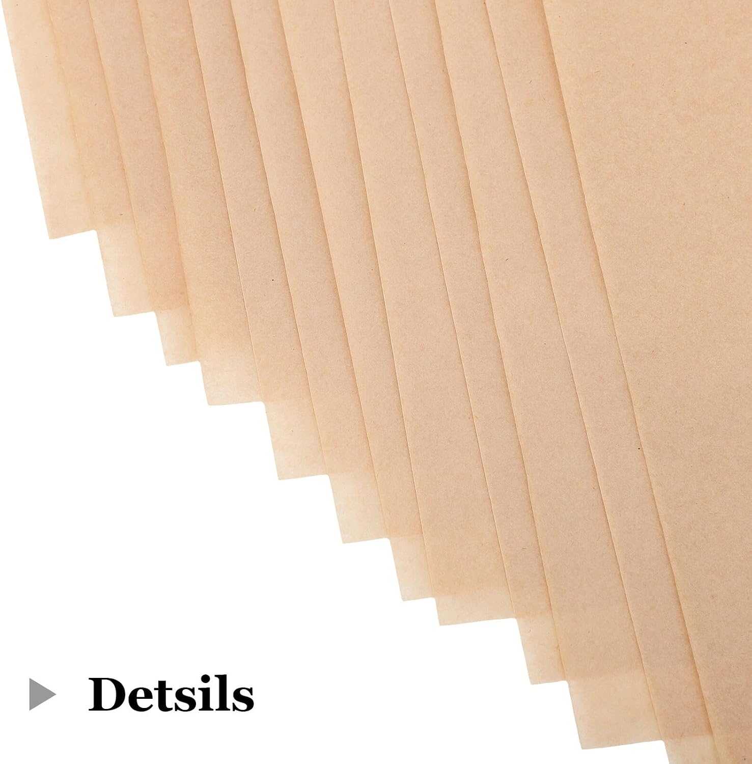 100pcs Non-stick Unbleached Parchment Paper 40x30cm Precut Baking Sheets for Air Fryer Grilling Steaming Bbq Meat Cooking Liner