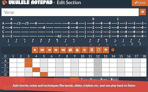 Ukulele Notepad - Tab Editor