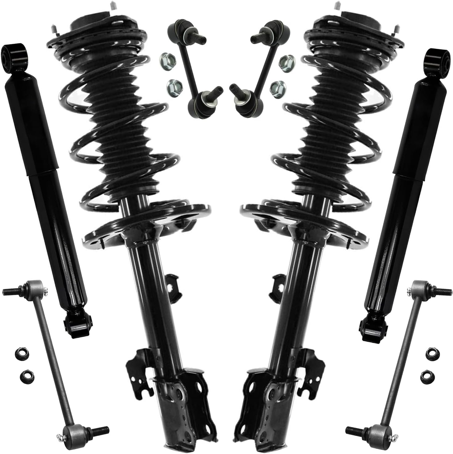 Detroit Axle 8‑Piece Strut and Shock Kit for 2016–2019 Lexus RX350 / 2018–2019 RX350L