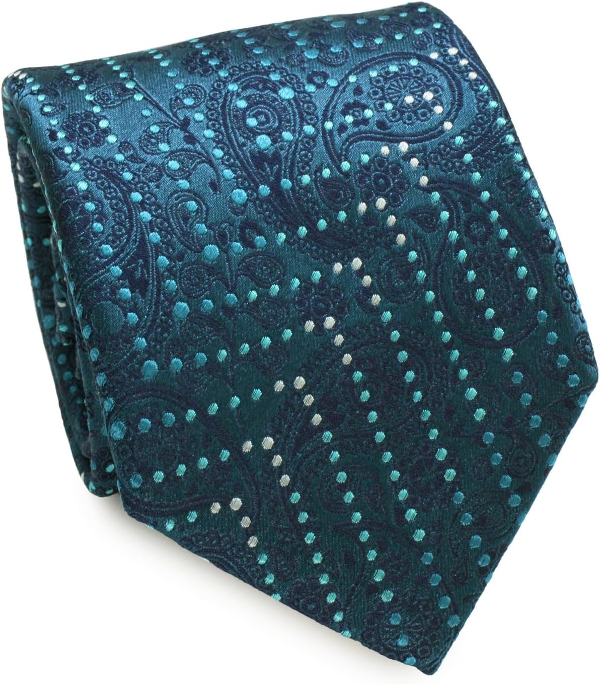 ホリデーアンドブラウン ネイビー シルク ネクタイ 波模様 ホリデー