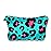 Aiphamy Cute Travel Makeup Bag Cosmetic Bag Small Pouch Gift for Women (Big Leopard Jade Green)