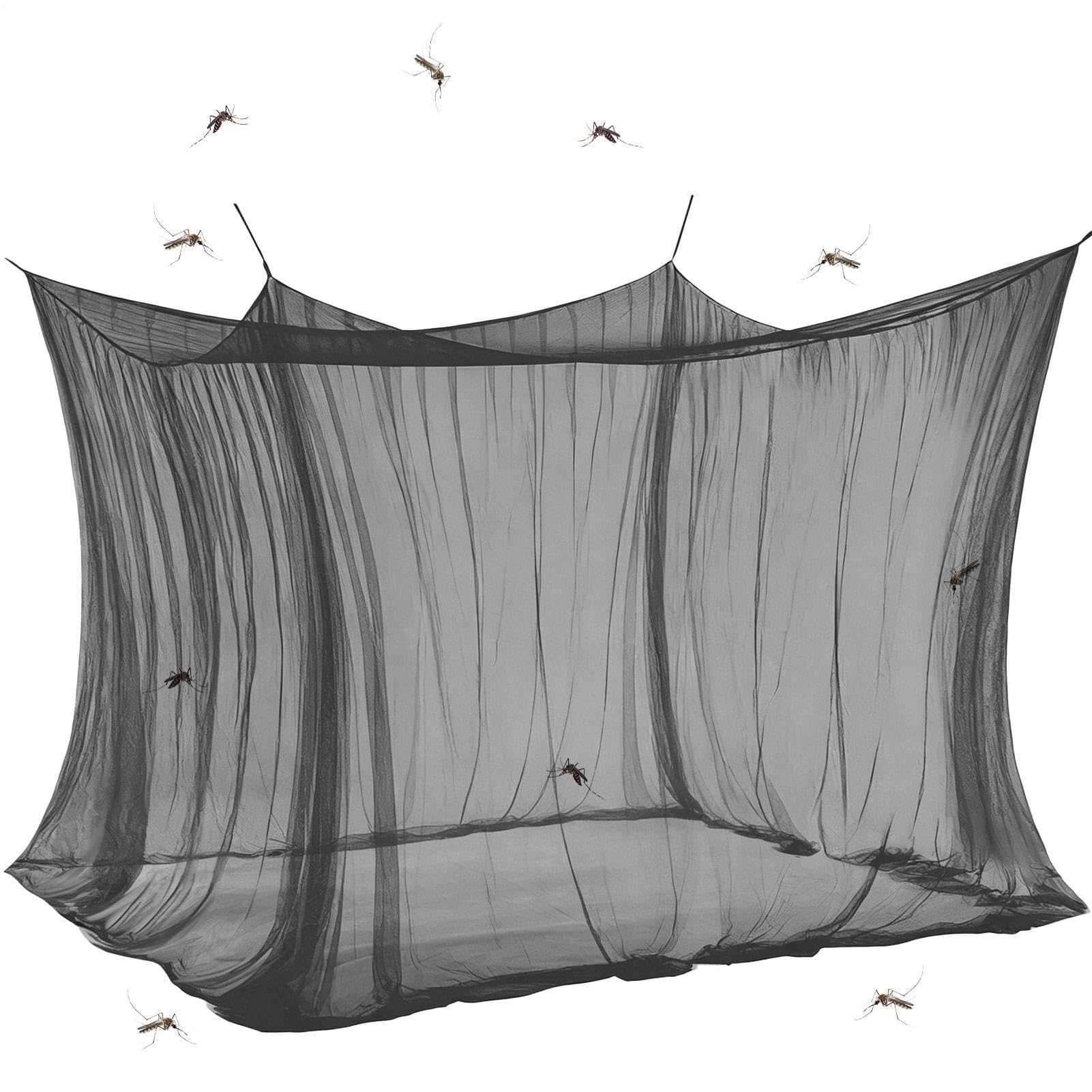 Moustiquaire d'extérieur en maille fine, 300 cm, confortable, portable, pour lit double, tente de camping fermée portable, design spacieux, pour terrasse, extérieur, balcon