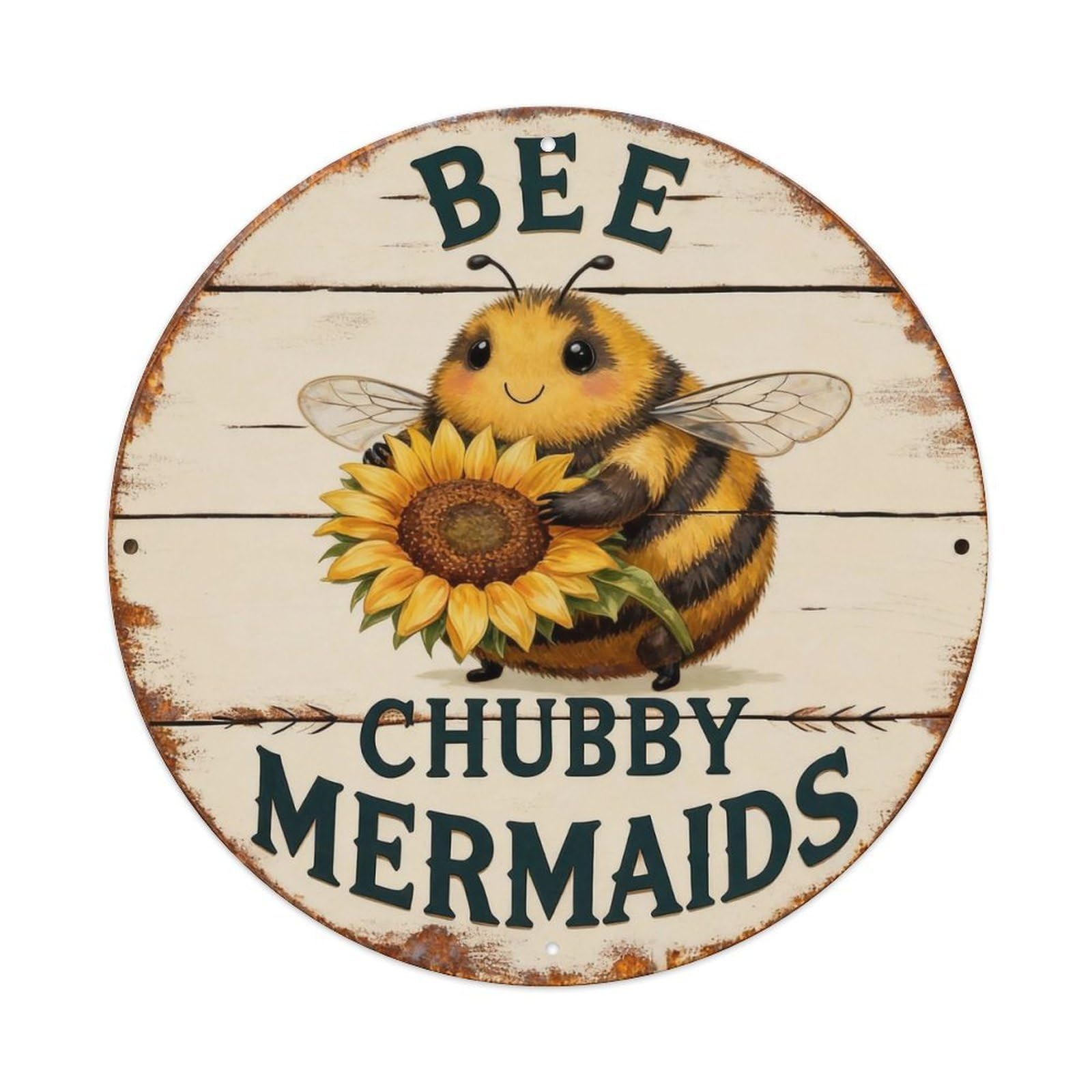Bee Sign Metal Tin Sign Plaque