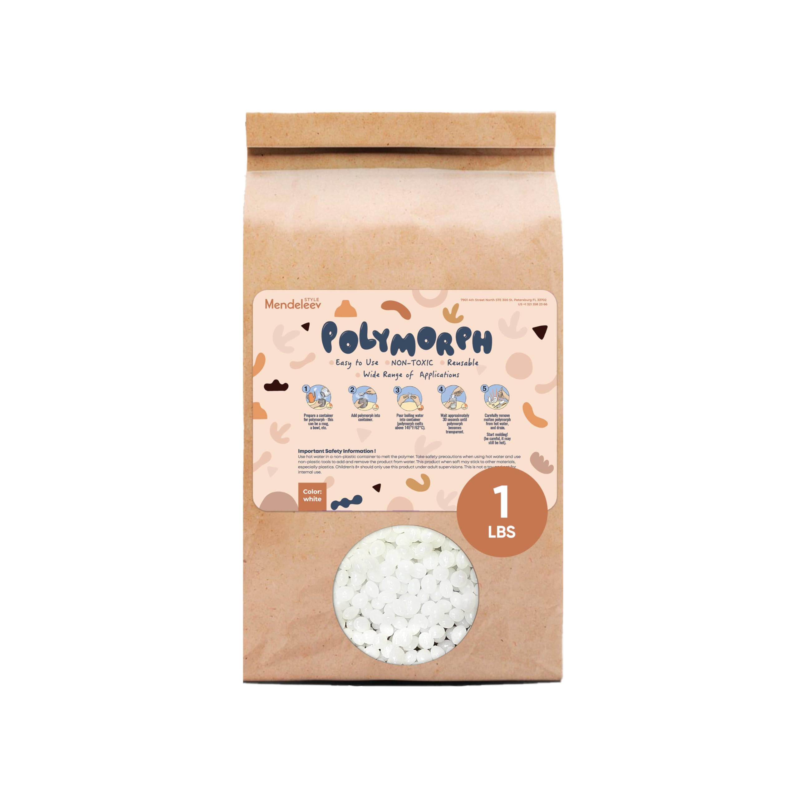 Sponsored Ad - 1 Lbs Polymorph Moldable Plastic Beads Melting Thermoplastic Pellets