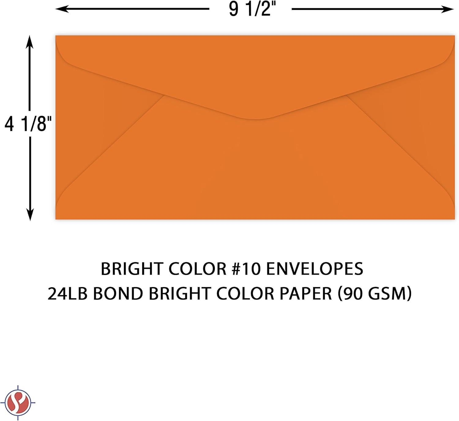 Orange Bright Color #10 Envelopes - Great for Mailing Letters, Business Memos, Invitations, Invoices, Bills | 4 1/8" x 9 1/2" | 50 Envelopes