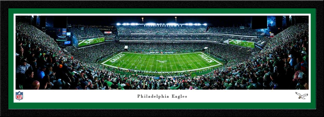 Philadelphia Eagles Throwback Game - Unframed 40 x 13.5 Poster by Blakeway Panoramas