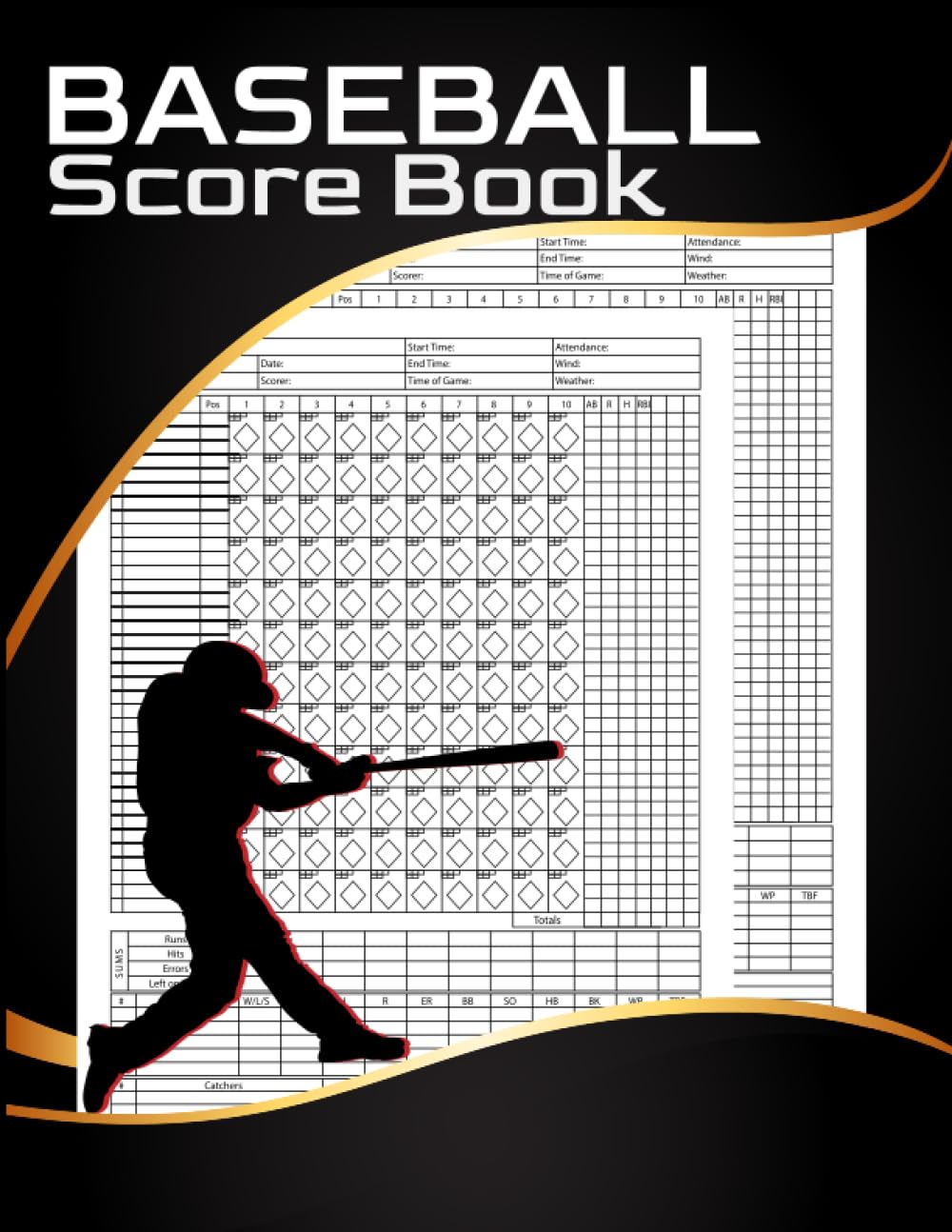 Baseball Scorebook: 120 Page Baseball Scorebook with Line up Cards & Pitch Count Large Print 8.5 x 11" , Baseball Scorekeeping book, Baseball Score Sheets