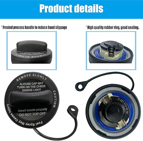Miniatura 3 de GWD Tapa de combustible de repuesto 2214700605 compatible con Mercedes Benz B C E CL CLA CLK CLS G GL S SLK Series y la mayoría de vehículos