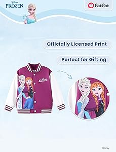 Disney Minnie Mickey Stitch Princess Frozen Elsa Marvel Jacket Lightweight Coat Button up Color Block Sweatshirt 2-14 Years