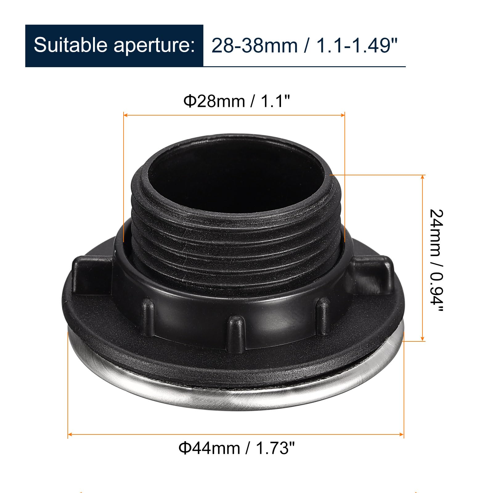 QUARKZMAN Spoelbak kraangat afdekking van geborsteld roestvrij staal, kraangat afdekking voor keukenwerkblad, 1 stuk (1 tot 1,2 inch diameter