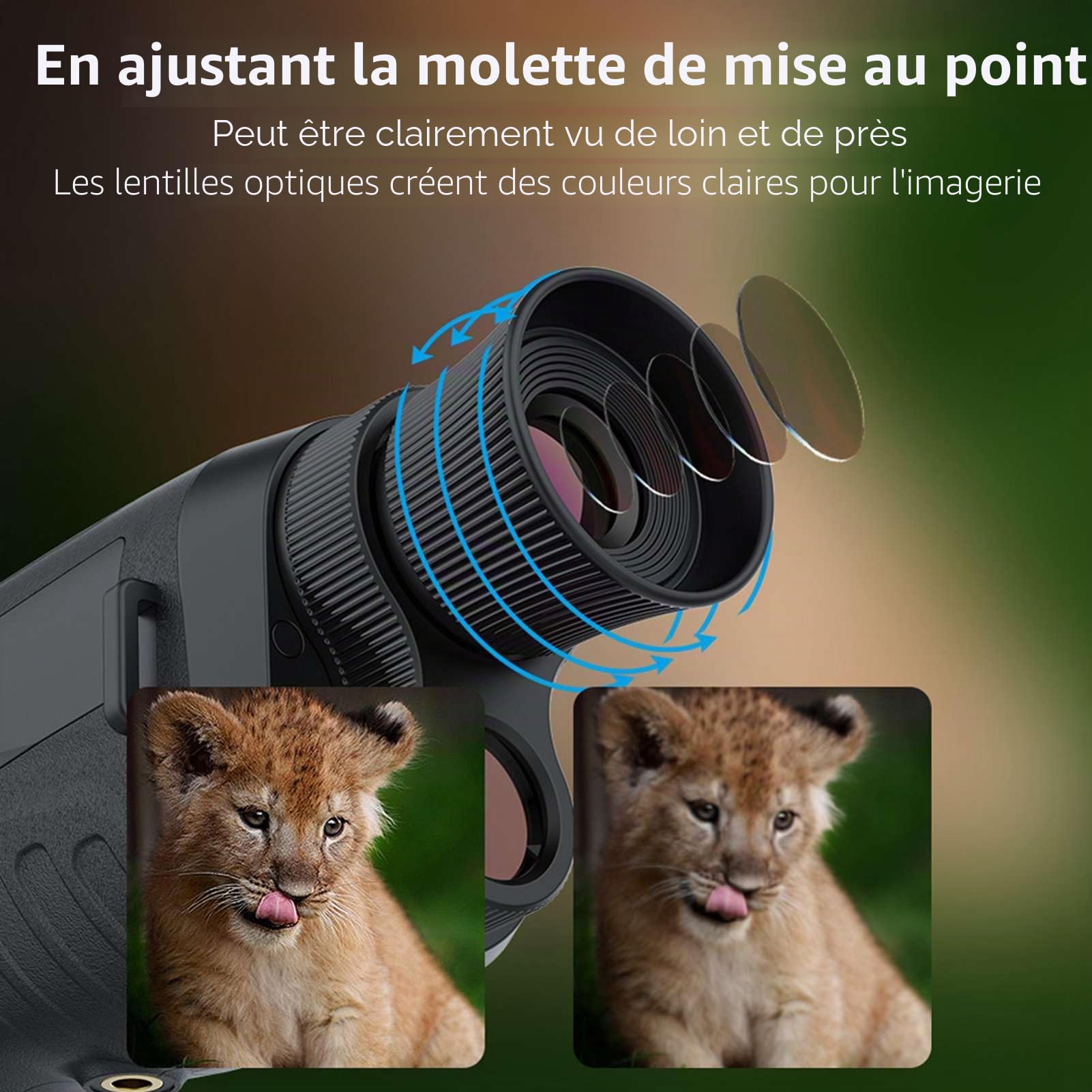 Monoculaire de Vision Nocturne,40 MP 2,5K Télescope Infrarouge,984 Pieds Support de Distance de Vision Nocturne,Enregistrement Photo et Vidéo,Zoom Numérique 8X,pour Camping en Plein Air