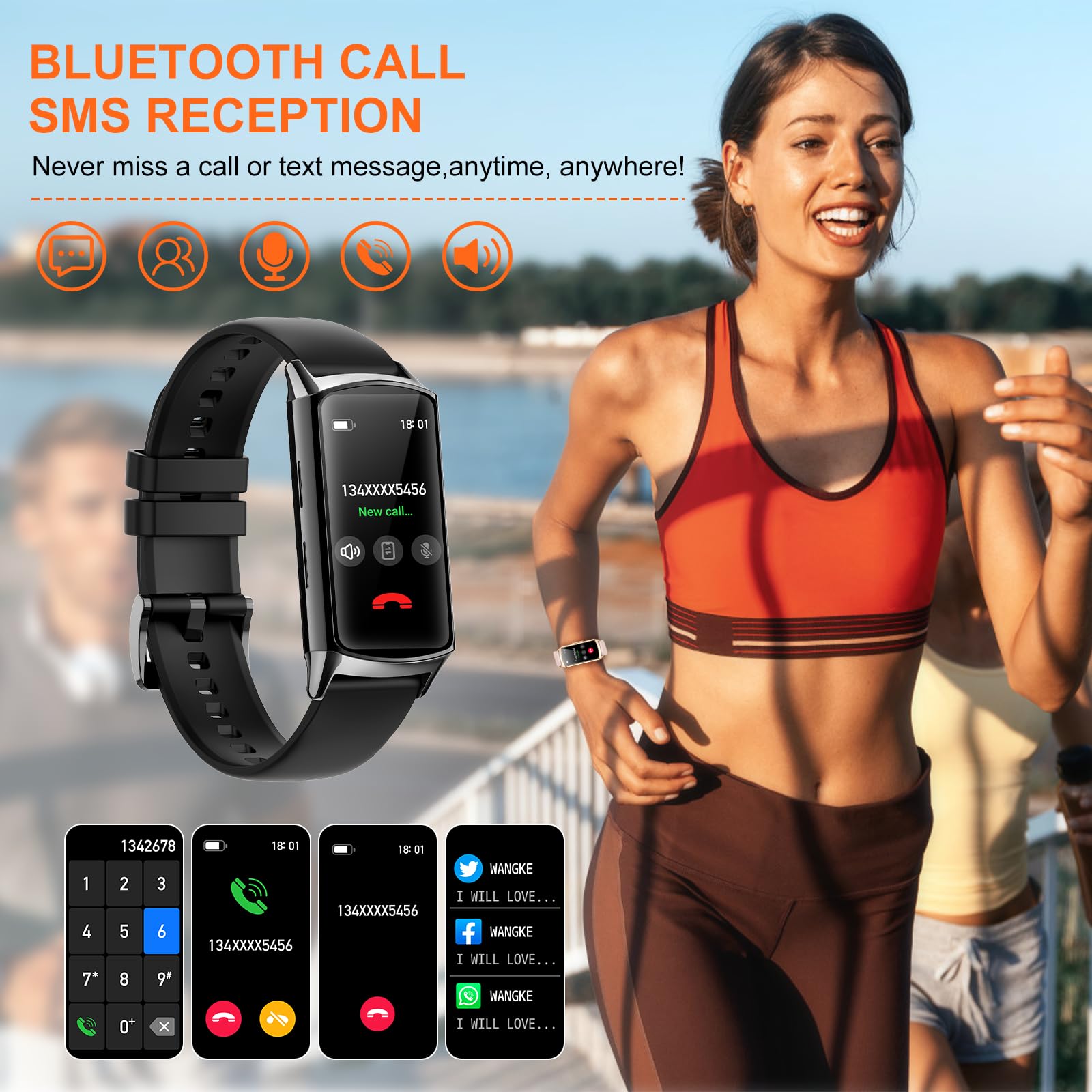 ELEJAFE Smartwatch Uomo, IP68 Impermeabil Orologio Smartwatch Uomo Donna Effettua Risposta Chiamate 114+ Modalità Sportive Smartwatch Contapassi Sonno Cardiofrequenzimetro Android/iOS Regalo di Natale