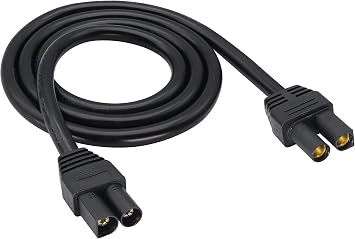 EC5 Extension Cable 14AWG EC5 Male to EC5 Female Connector Extension Cable ADS-018 EC5 Male to EC5 Female Extension Cord for RC ESC LI-PO Battery [black-1m/3.3ft]