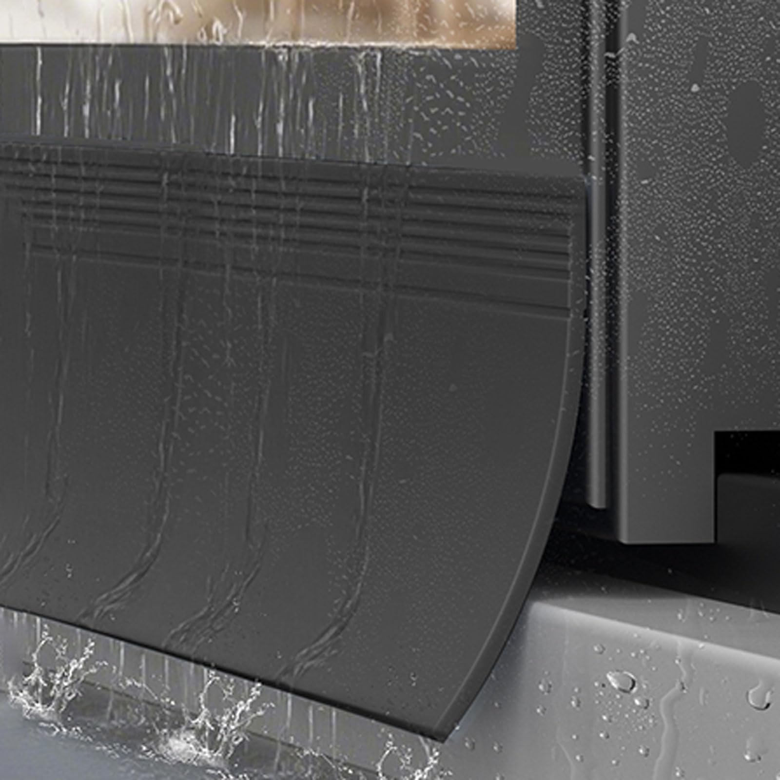 GoldeneAmeisen Rubber Self-adhesive Window Rain Deflector,Rain Deflectors For Exterior Doors,door Rain Deflectors,Easy Installation,Self-Adhesive,Not Prone To Aging,For Window Edge Cap