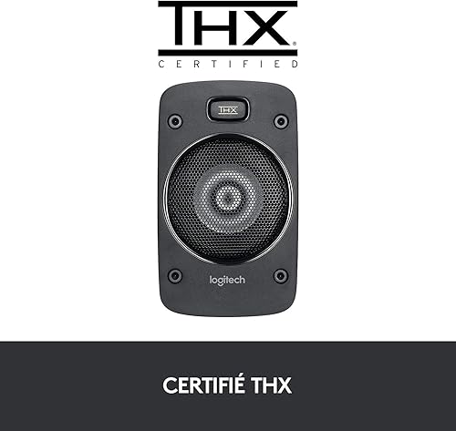 Logitech Z906 Système de Haut-Parleurs avec Son Surround 5.1, Certifié THX, Dolby & DTS, 1000 Watts en Puissance, Multi-Dispositifs, Entrées Multiples, Télécommande, Prise EU/France, PC/PS4/Xbox/TV - 5