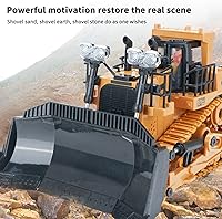 Vista 5 de GoolRC Bulldozer a control remoto a escala 1:24, camión de construcción RC de 2.4 GHz, 9 canales, vehículos de ingeniería, juguetes educativos