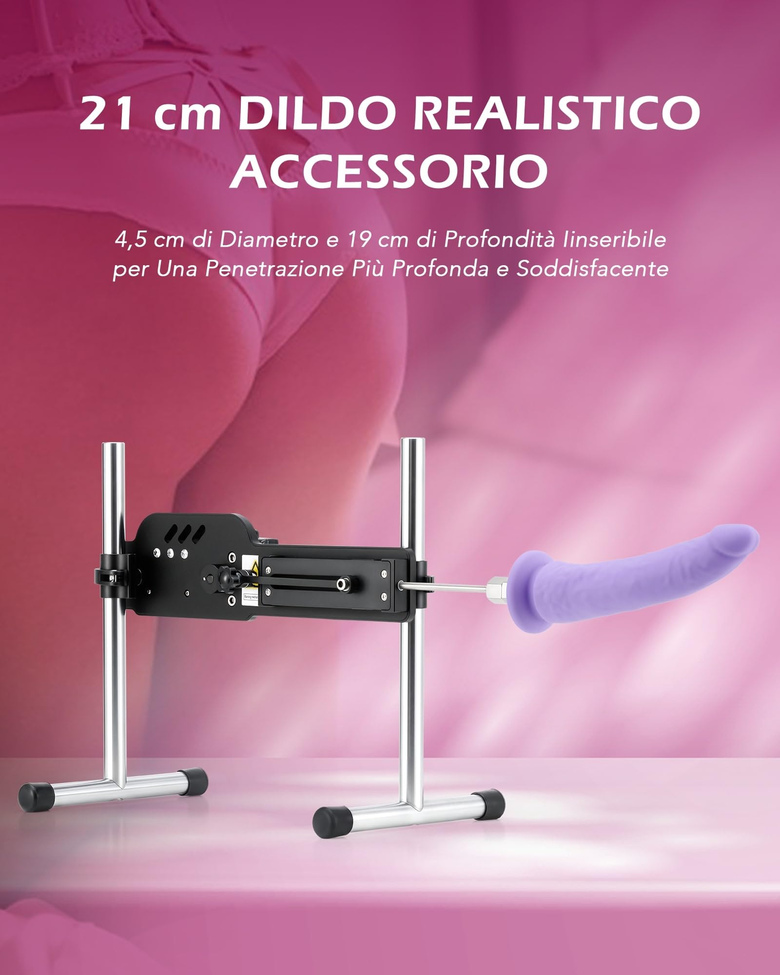 SENSUA 70W Macchina Automatica per Sesso con 18 Modalità Attacco da 21 cm Dildo e Telecomando di 15 m Gamma per Coppie di Uomini e Donne, 280 Colpi/min Macchina Elettrica per Sesso Anale Vaginale