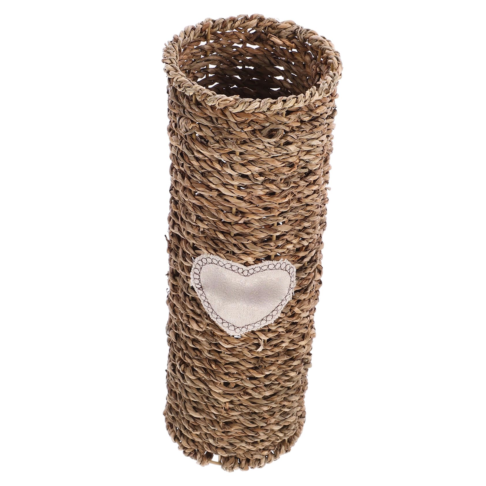 Florero creativo de ratán tejido lavable para decoración del hogar